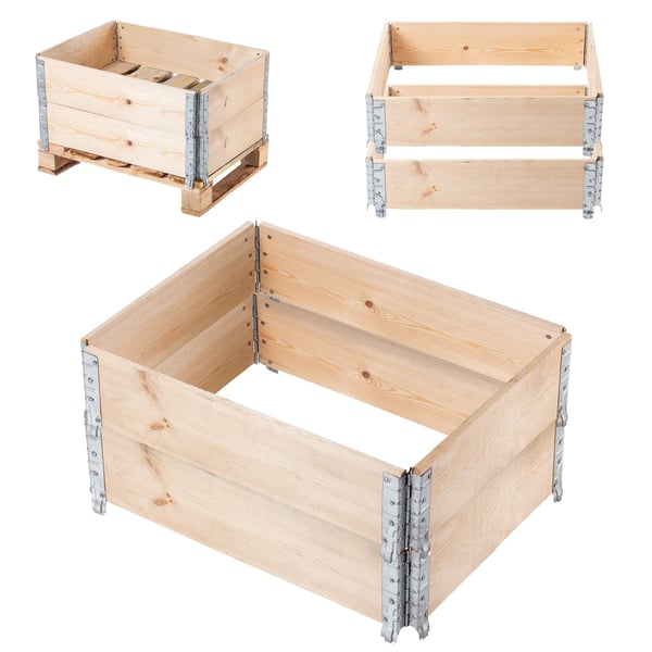 Træpalle - Halvpalle 60x80 cm - 2-pak - Naturtræ