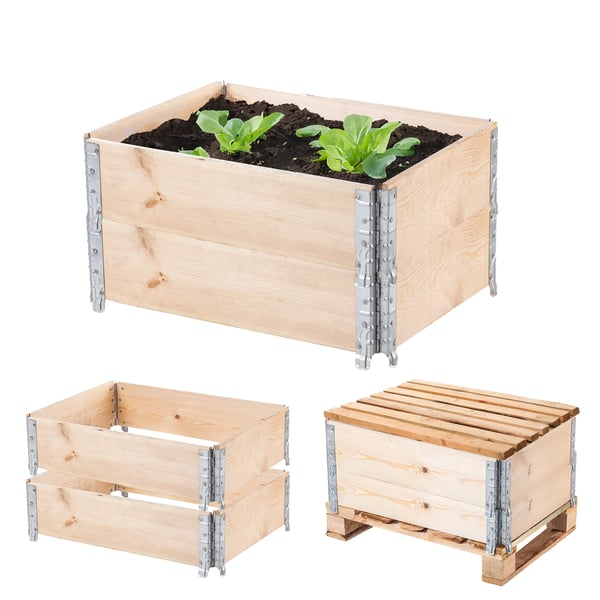Træpalle - Halvpalle 60x80 cm - 2-pak - Naturtræ