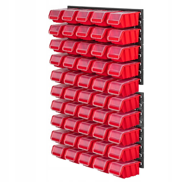 Værktøjstavle - Vægmonteret Pegboard - 58 x 78 cm - Sæt med 50 Dele
