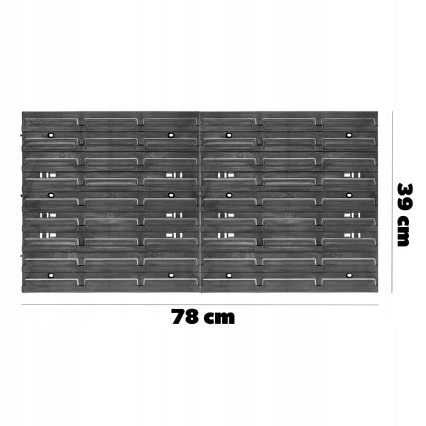 Værktøjstavle - Pegboard vægpanel - Mål 78x39 cm - Vægmontering - Til værksted og garage