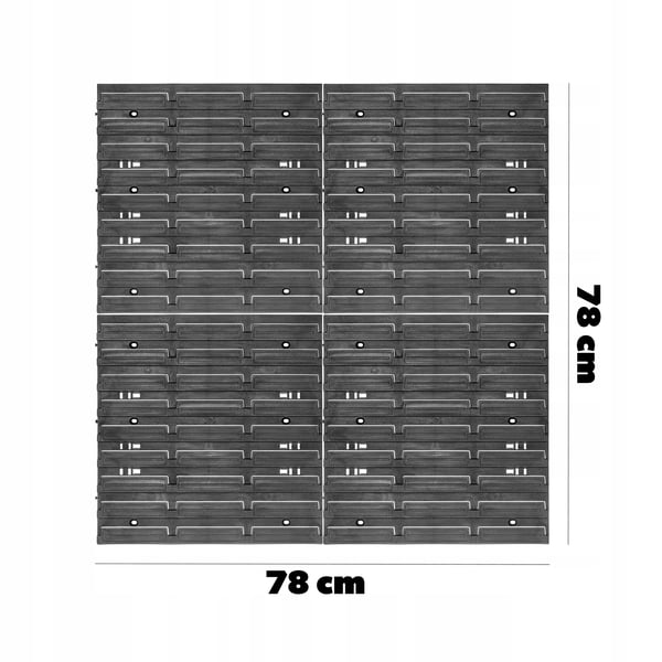 Værktøjstavle - Pegboard vægpanel - 78 x 78 cm - Perforeret hulplade - Væghængt - Til garage og værksted