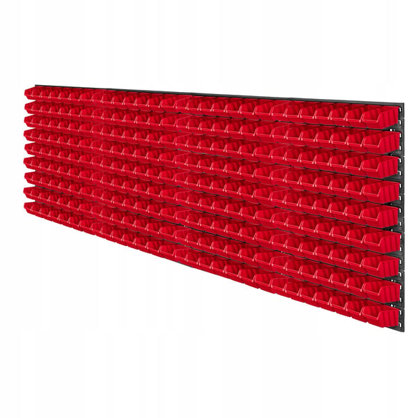 Værktøjsvæg/værktøjstavle - Hulplade/pegboard værktøjspanel - 232x78 cm - 252 dele - Vægmonteret