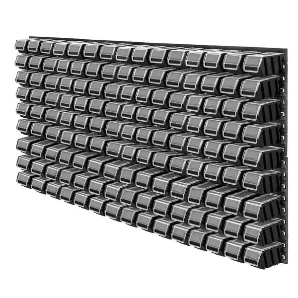 Værktøjstavle - Vægmonteret pegboard - 156 x 78 cm - 135 dele - Med opbevaringsbokse - Til værksted og garage