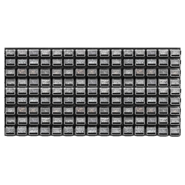 Værktøjstavle - Vægmonteret pegboard - 156 x 78 cm - 135 dele - Med opbevaringsbokse - Til værksted og garage