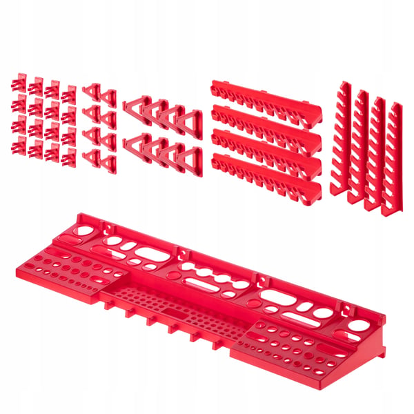 Værktøjsvæg Pegboard - Vægpanel - 116 x 78 cm - 83 dele - Opbevaring - Vægmonteret