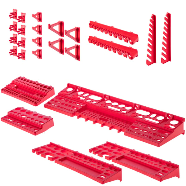 Værktøjstavle Væg - Pegboard/Værktøjspanel Sæt - 156 x 78 cm - 101 Dele - Til Værksted & Garage - Med Opbevaringsbokse