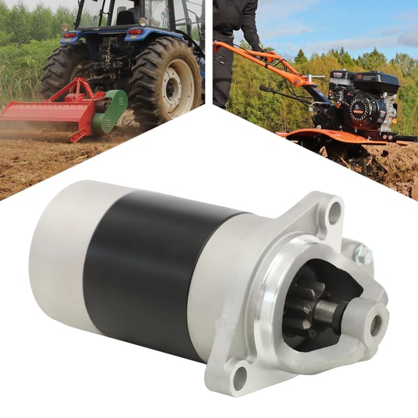 Starttimoottori - Sähkö - 12 V - 1 kW - 8-hampainen pinioni - Myötäpäivään pyörintä - Diesel 170F 173F 178F 186F 188F - Maatalouskoneet
