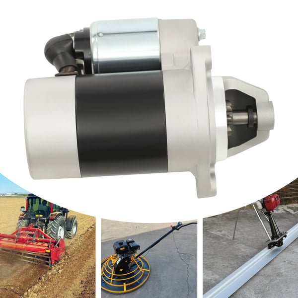 Starttimoottori - Sähkö - 12 V - 1 kW - 8-hampainen pinioni - Myötäpäivään pyörintä - Diesel 170F 173F 178F 186F 188F - Maatalouskoneet