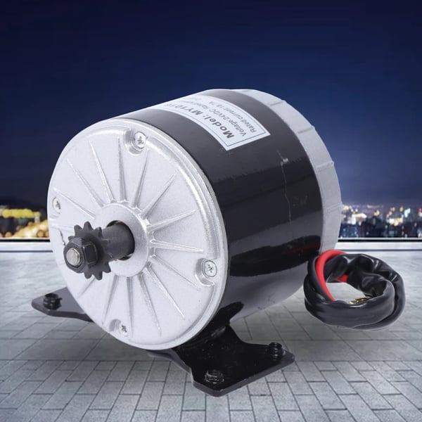 Elcykelmotor - MY1016 - DC 24 V - 350 W - 11T 25H Tandhjul - Permanentmagnet - Sort