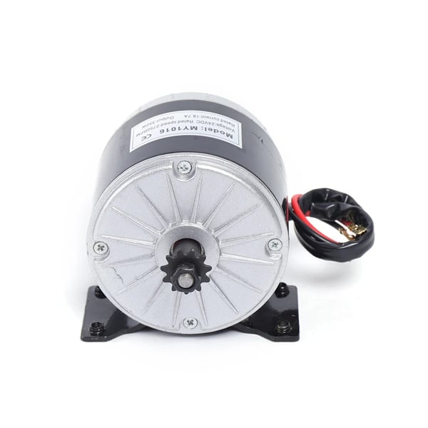Elcykelmotor - MY1016 - DC 24 V - 350 W - 11T 25H Tandhjul - Permanentmagnet - Sort