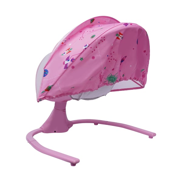 Babygynge - Justerbar manuel model - Metalramme - 10 kg max - Komfortabel pude - Til 1–2 år