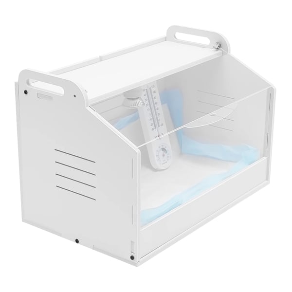 Æggeinkubator - Rugemaskine - Kapacitet ca. 20 æg - Med termometer - 25W - 220V - PVC/Akryl - Til kylling/and/gås - Hvid