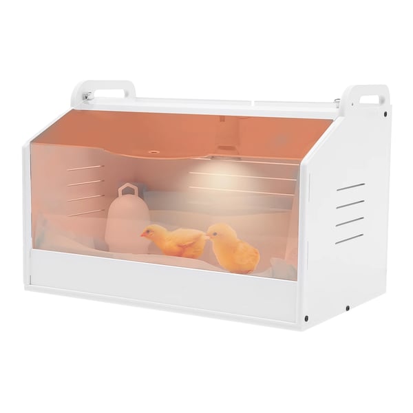 Æggeinkubator - Rugemaskine - Kapacitet ca. 20 æg - Med termometer - 25W - 220V - PVC/Akryl - Til kylling/and/gås - Hvid