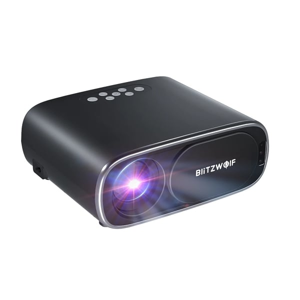 Projektor - Full HD 1080p LCD - 5G WiFi Skærmspejling - Automatisk Keystone-korrektion - 260 ANSI Lumen - Hjemmebio - CE-Certificeret