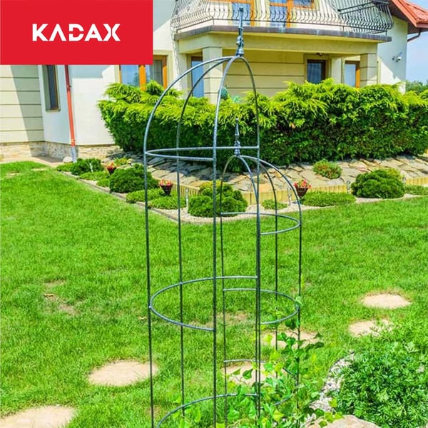 Haveobelisk - Plantestøtte Espalier - 120 cm - Metal - Til Klatreplanter - Grå