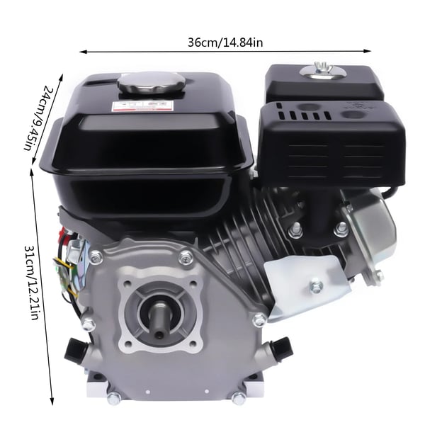 Benzinmotor - Gokart-motor - 4-takt - 7 hk - OHV - Luftkølet - En-cylindret - Armygrøn