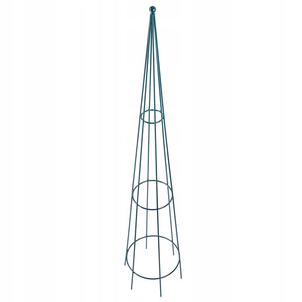 Plantestøtte - Kegleformet klatrestativ - 120 cm - Mørkegrøn
