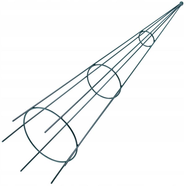 Plantestøtte - Kegleformet klatrestativ - 120 cm - Mørkegrøn