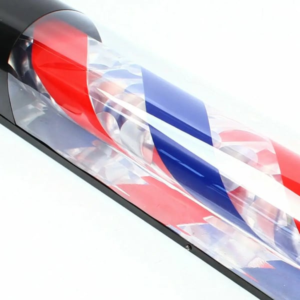 LED Parturitolppa - Pyörivä Parturi/Barbershop-kyltti - Mainosvalo - AC - 90 x 13 cm