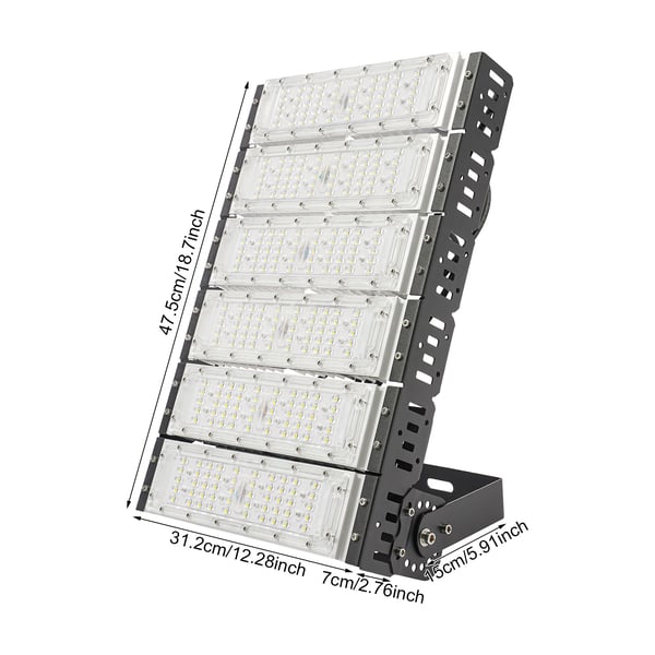 LED Projektør - 300 W Udendørs Floodlight - IP67 Vandtæt - 220 V AC - 180° Justerbar - Aluminiumhus - Kold hvid