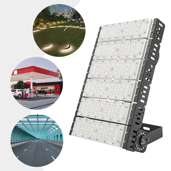 LED Projektør - 300 W Udendørs Floodlight - IP67 Vandtæt - 220 V AC - 180° Justerbar - Aluminiumhus - Kold hvid