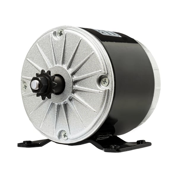 MY1016 harjallinen tasavirtamoottori, 36V 350W kestomagneetti, 2750 rpm, käännettävä, musta, sähköskootteriin/tuuliturbiiniin