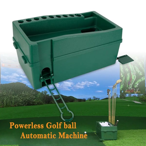 Golfbolddispenser - Boldautomat - ABS-plast - Kapacitet 100 bolde - Justerbar højde - Skridsikkert design - Mobilholder