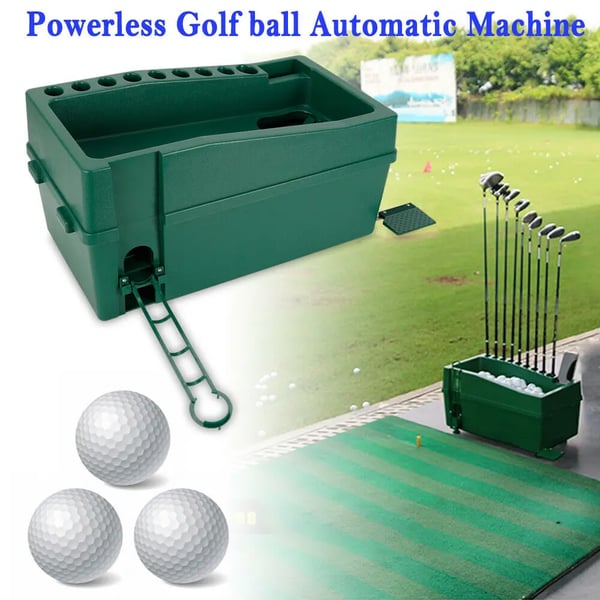 Golfbolddispenser - Boldautomat - ABS-plast - Kapacitet 100 bolde - Justerbar højde - Skridsikkert design - Mobilholder