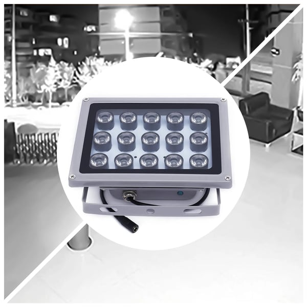 IR infrarød spotlight - Bærbar projektør - 30 W - Vandtæt og varmebestandig - Lysfølsom sensor - Justerbar vinkel - Nem installation