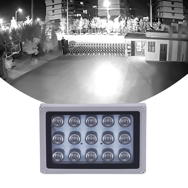 IR infrarød spotlight - Bærbar projektør - 30 W - Vandtæt og varmebestandig - Lysfølsom sensor - Justerbar vinkel - Nem installation