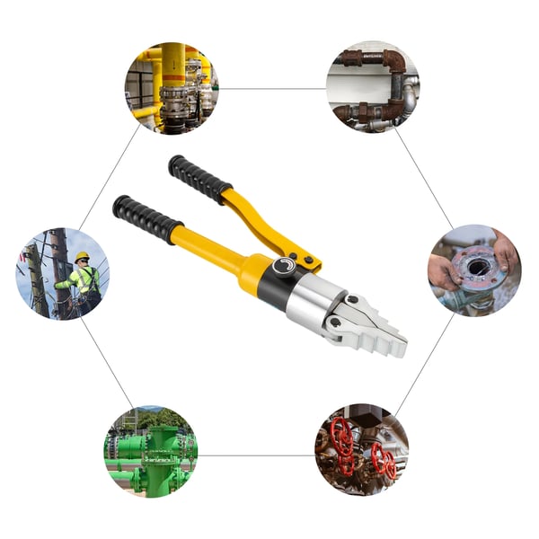 Hydraulisk spreder - Klemmeværktøj i legeret stål - Maks. spredebredde 46 cm - Ergonomisk greb - Bærbar med opbevaringsboks