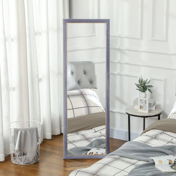 Fullängdsspegel - Golvspegel - 150 x 50 cm - Rektangulär - Brun Ram