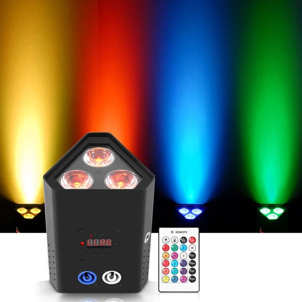 LED PAR -valo - 6IN1 Par Light - 3x10W RGBWA+UV - DMX 6/8/10CH - 90–240V, EU‑pistoke - DJ ja lava