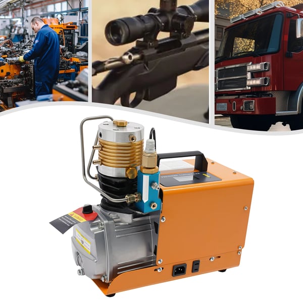 PCP-ilmakompressori, kannettava korkeapainopumppu, 300 bar 1,8 kW 2800 rpm, 220 V EU-pistoke, öljy-vesierotin