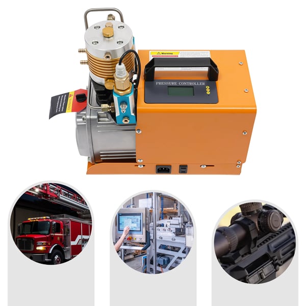 PCP-ilmakompressori, kannettava korkeapainopumppu, 300 bar 1,8 kW 2800 rpm, 220 V EU-pistoke, öljy-vesierotin