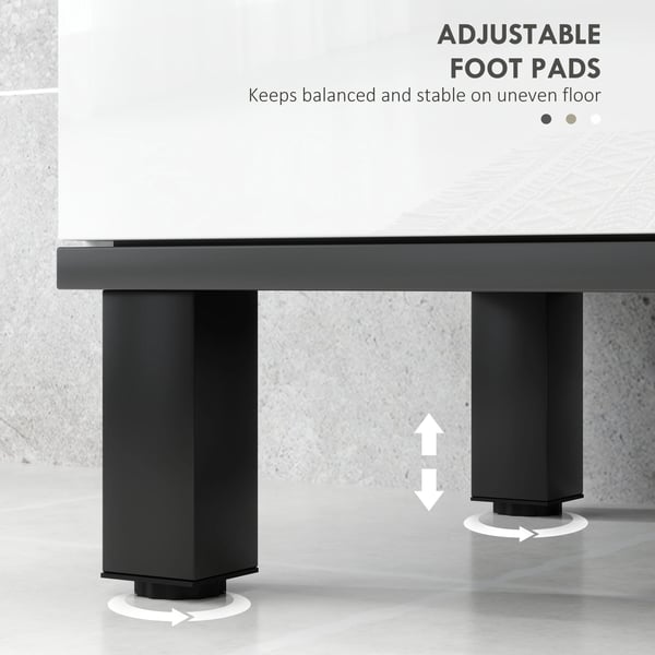 Badrumsskåp / Kommod - Fristående - 2 Dörrar - Justerbara Hyllor - 80 x 34 x 60 cm - Vit