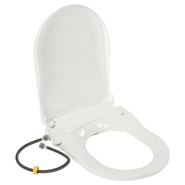 Bidet-toiletsæde - Ikke-elektrisk - To dyser - Tre sprayhuller - PP-plast - Vandtryk 0,08–0,8 MPa - Hvid