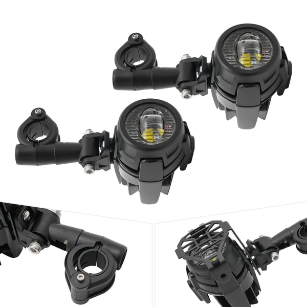 Moottoripyörän sumuvalot, LED spotit 2 kpl, lisävalot BMW R1200GS/F800GS/F700GS/F650FS -malleihin, musta