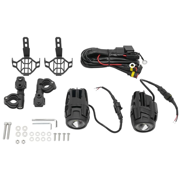 Moottoripyörän sumuvalot, LED spotit 2 kpl, lisävalot BMW R1200GS/F800GS/F700GS/F650FS -malleihin, musta