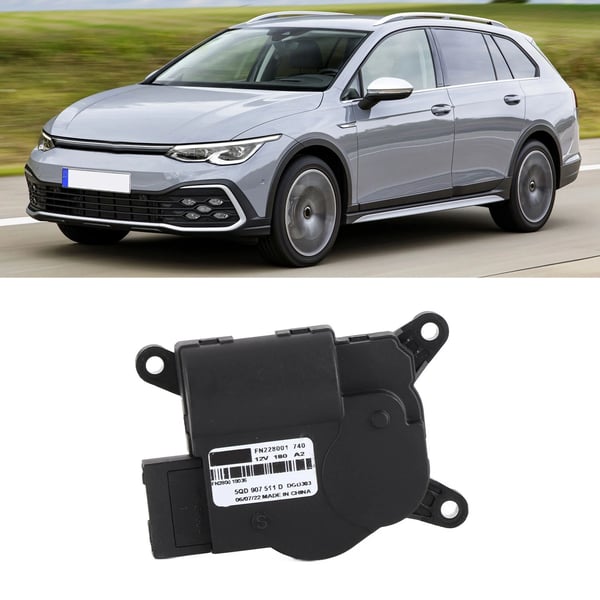 Temperaturregulerende klima-/varmespjældmotor, servomotor 5QD907511D, erstatning til Audi A3, sort