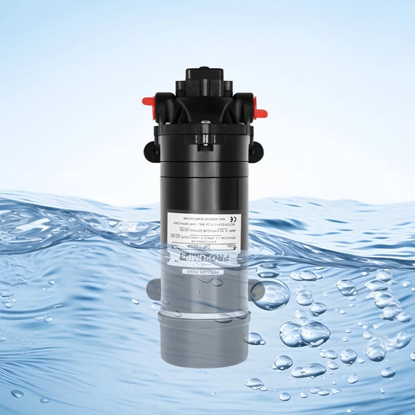 Vandpumpe - DP-160M 3-kammer membranpumpe - Selvsugende 0,5–1 m - Max 160 psi (11 bar) - 220V EU-stik - Kabel 1,9 m