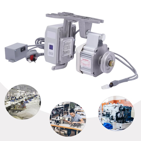 Industrisymaskins servomotor - 550W 220V - EU-kontakt - Varvtal 200–4500 rpm - Dubbel rotation - 8 polpar - Isolationsklass F - Strömkabel 191 cm