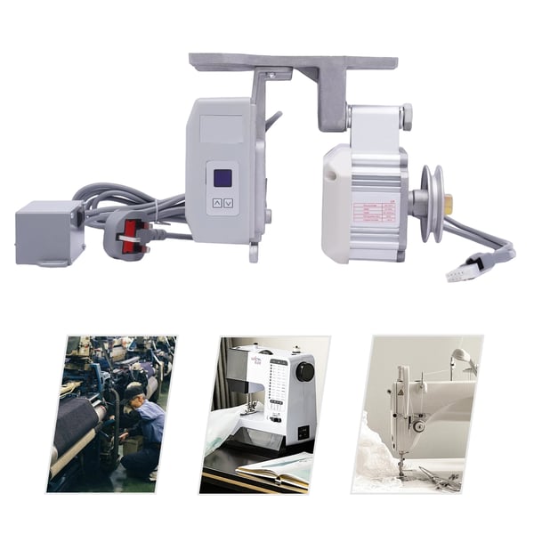 Industrisymaskins servomotor - 550W 220V - EU-kontakt - Varvtal 200–4500 rpm - Dubbel rotation - 8 polpar - Isolationsklass F - Strömkabel 191 cm