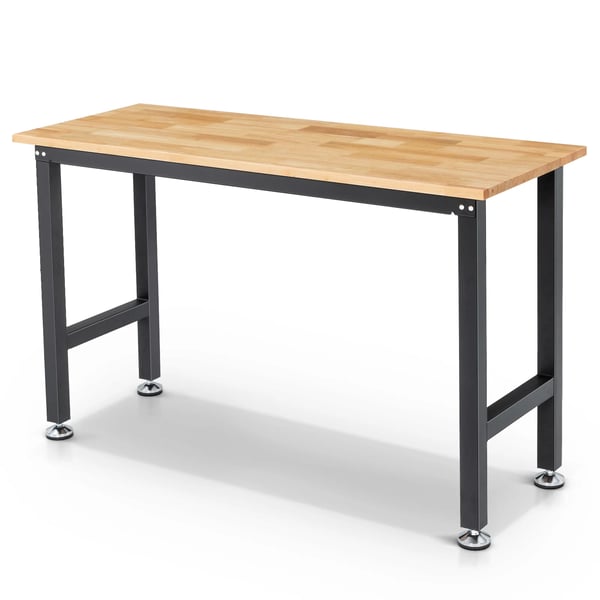 Työpenkki / Työpöytä - WB0102 152 cm - Raskas rakenne - Kumipuu-kansi - Puutöihin, autotalliin, verstaaseen, kotitoimistoon - Violetti