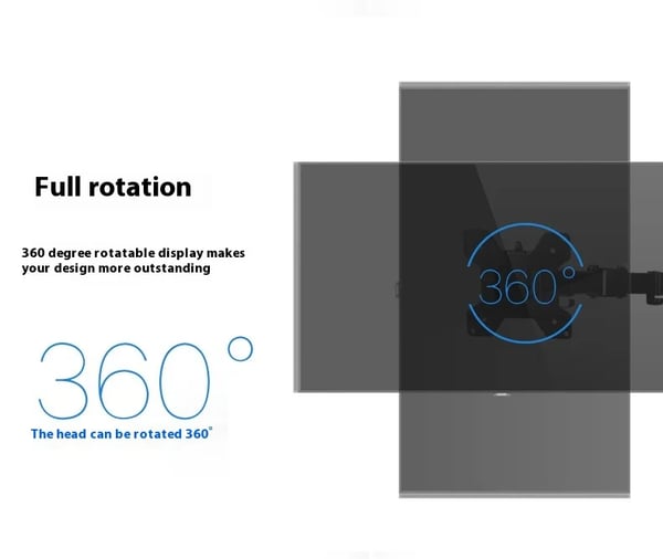 MS02N - Dobbelt monitorarm og skærmbeslag med laptop-holder - 360° Roterbar - Højdejusterbar - Til laptop 25–51 cm - Sort