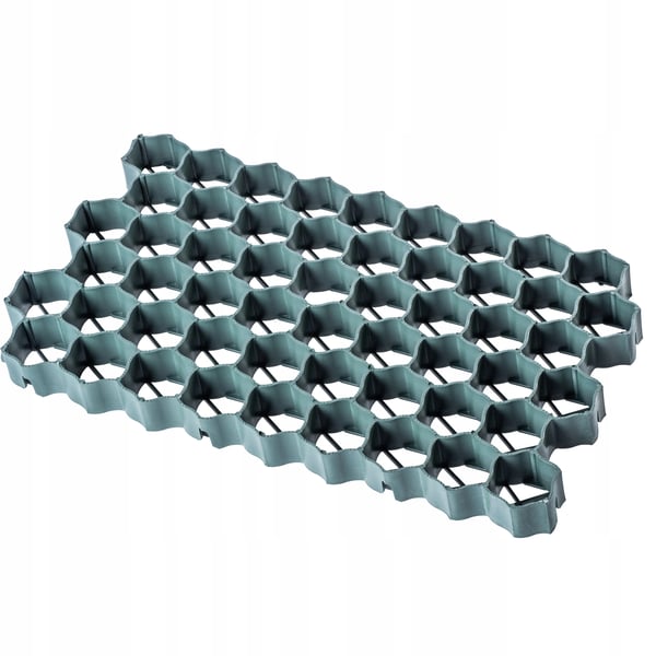 Græsarmeringsplade - Georist til parkering/indkørsel - 60×40×4 cm - Jordforstærkning - 10 stk.