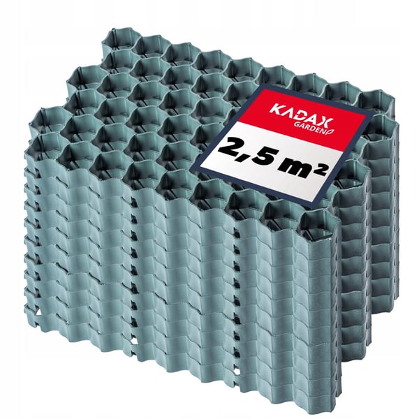 Græsarmeringsplade - Georist til parkering/indkørsel - 60×40×4 cm - Jordforstærkning - 10 stk.