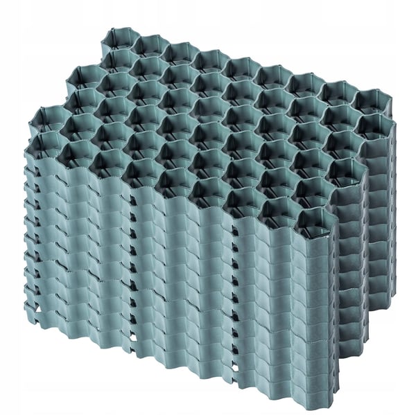 Græsarmeringsplade - Georist til parkering/indkørsel - 60×40×4 cm - Jordforstærkning - 10 stk.