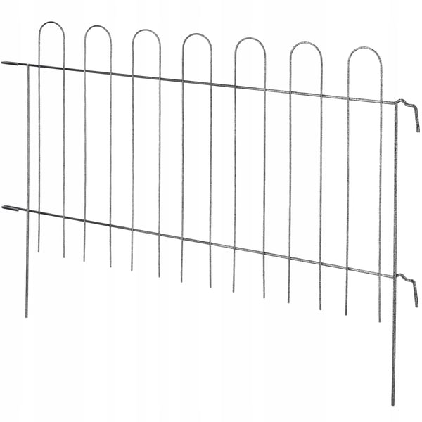 Havehegn - Metal hegnspanel - Palisade - 99 x 70 cm - Sort