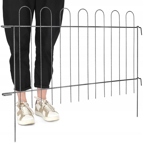 Havehegn - Metal hegnspanel - Palisade - 99 x 70 cm - Sort